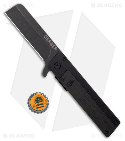 Gerber Quadrant Frame Lock Knife Black Bamboo (2.8" Black Stonewash)