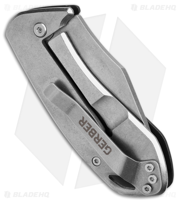 Gerber Kettlebell Frame Lock Knife Gray Al (2.5" Stonewash) 30-001496