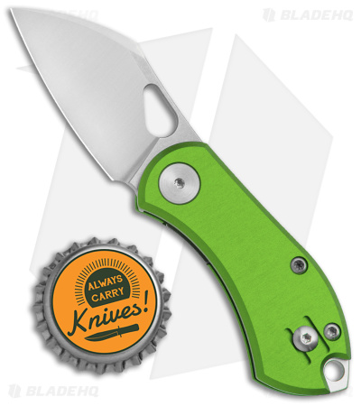 GiantMouse Vox/Anso ACE Nibbler Knife Green Aluminum (1.9" Satin N690)