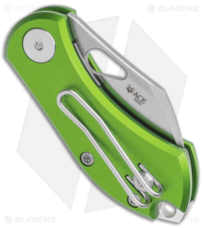 GiantMouse Vox/Anso ACE Nibbler Knife Green Aluminum (1.9" Satin N690)