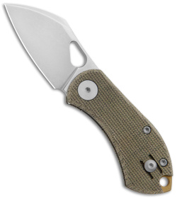 GiantMouse Vox/Anso ACE Nibbler Knife Green Micarta (1.9" Stonewash 20CV)