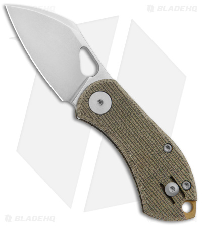 GiantMouse Vox/Anso ACE Nibbler Knife Green Micarta (1.9" Stonewash 20CV)