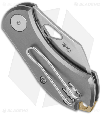 GiantMouse Vox/Anso ACE Nibbler Liner Lock Knife Titanium (1.9" Satin 20CV)
