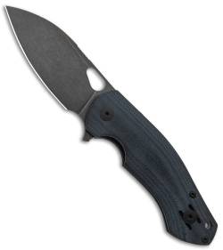 GiantMouse Vox/Anso ACE Biblio Flipper Knife Black Micarta Exclusive (2.9" BW)