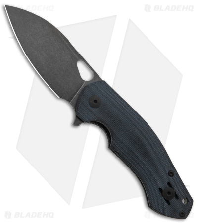 GiantMouse Vox/Anso ACE Biblio Flipper Knife Black Micarta Exclusive (2.9" BW)