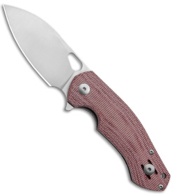 GiantMouse Vox/Anso ACE Biblio Flipper Knife Red Micarta (2.9" Satin M390)