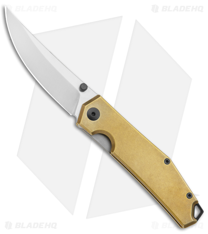 GiantMouse Vox/Anso ACE Clyde Liner Lock Knife Stonewash Brass (3" Satin)
