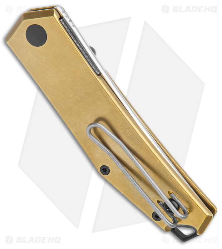 GiantMouse Vox/Anso ACE Clyde Liner Lock Knife Stonewash Brass (3" Satin)