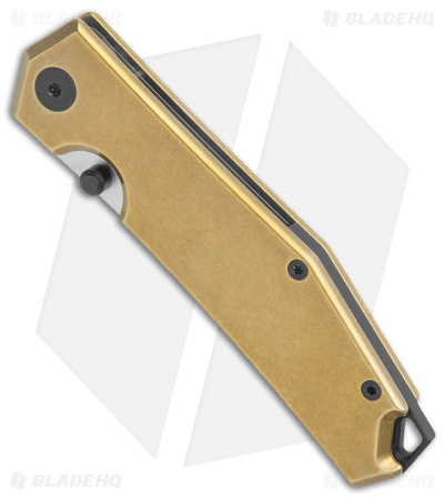 GiantMouse Vox/Anso ACE Clyde Liner Lock Knife Stonewash Brass (3" Satin)