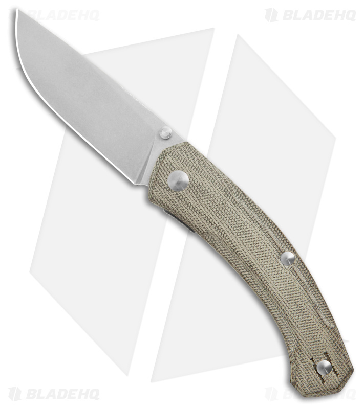 GiantMouse ACE Iona V2 Green Micarta SW MagnaCut - Blade HQ