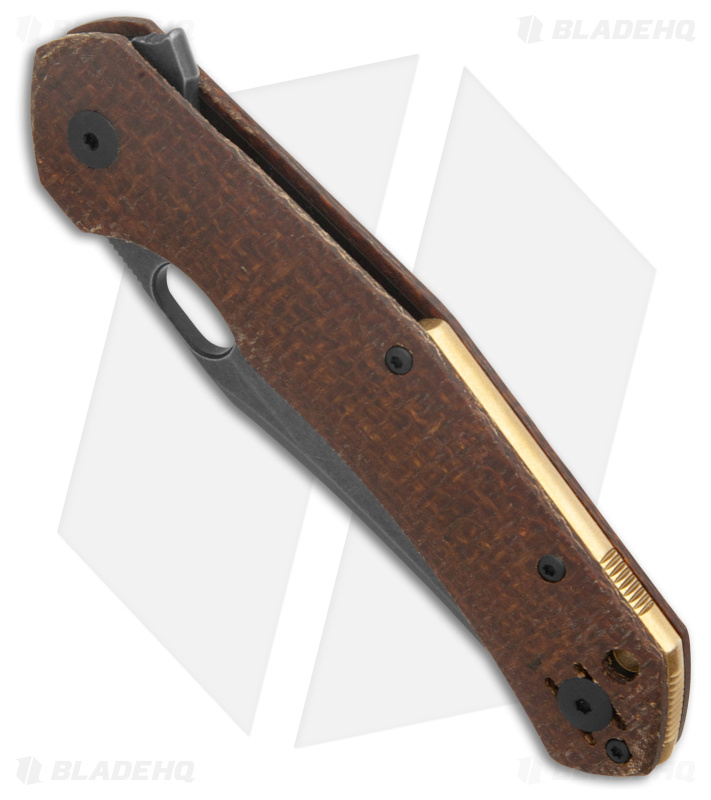 GiantMouse ACE Jutland Liner Lock Knife Burlap Micarta (3.3" Black)
