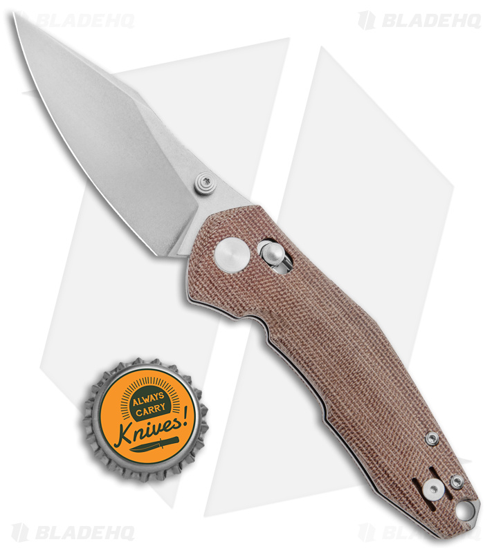 GiantMouse Vox/Anso Nazca Knife | Natural Micarta - Blade HQ