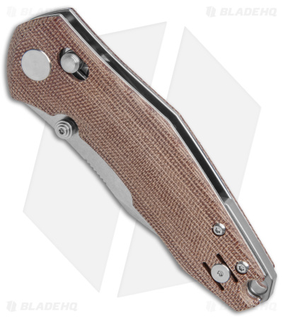 GiantMouse Vox/Anso ACE Nazca Bar Lock Knife Natural Micarta (3.2" Satin M390)