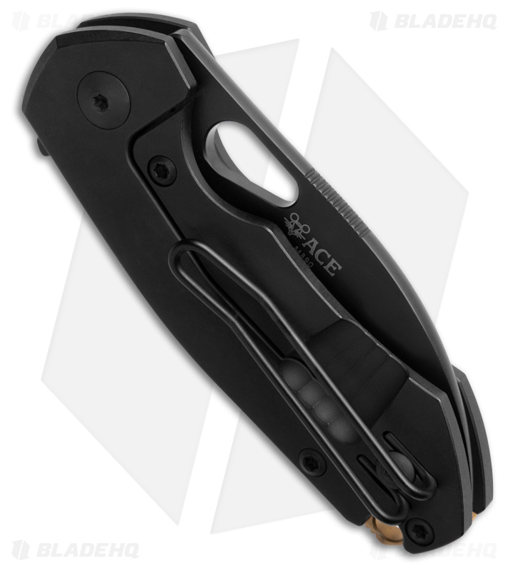 GiantMouse Vox/Anso Riv Frame Lock Knife Titanium Blackout (2.5" PVD)