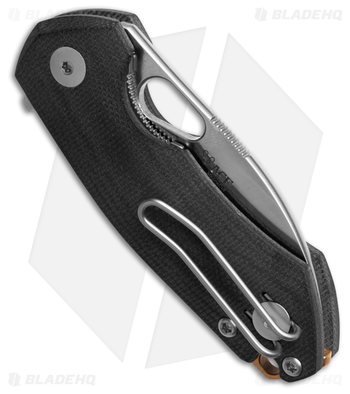 GiantMouse Vox/Anso Riv MagnaCut Liner Lock Knife Black Micarta (2.5" Satin)