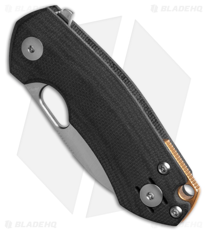 GiantMouse Vox/Anso Riv MagnaCut Liner Lock Knife Black Micarta (2.5" Satin)