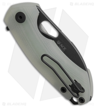 GiantMouse Vox/Anso Riv MagnaCut Liner Lock Knife Jade G-10 (2.5" Black SW)