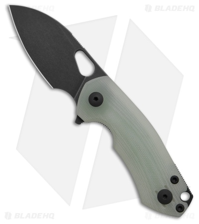 GiantMouse Vox/Anso Riv MagnaCut Liner Lock Knife Jade G-10 (2.5" Black SW)