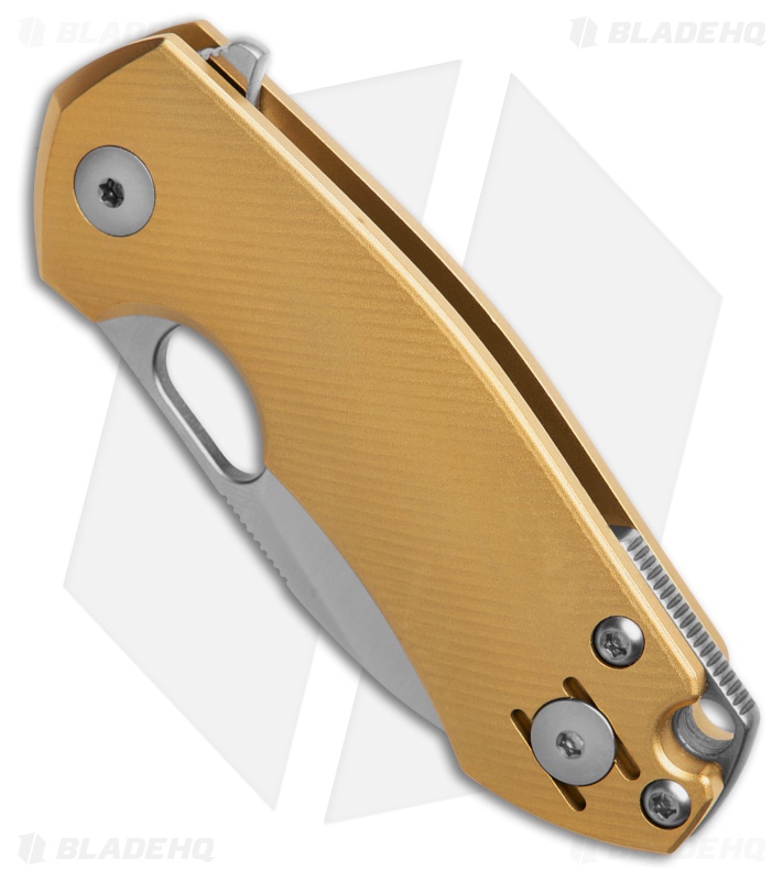 GiantMouse Vox/Anso Riv Liner Lock Knife Brass (2.5" Satin)