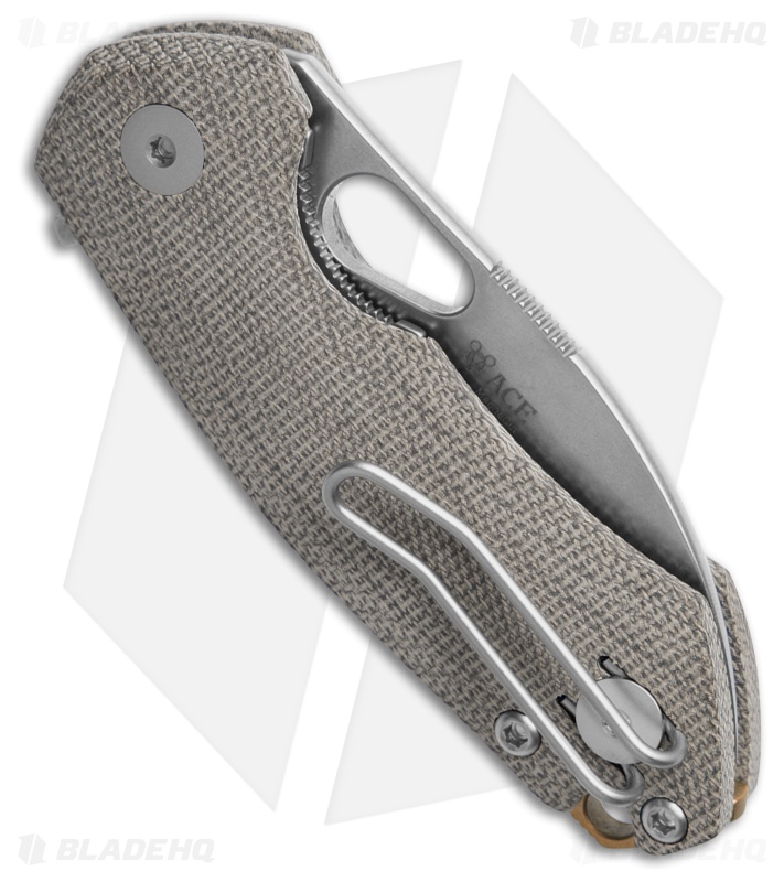 GiantMouse Ace Riv Liner Lock Knife Green Micarta - Blade HQ