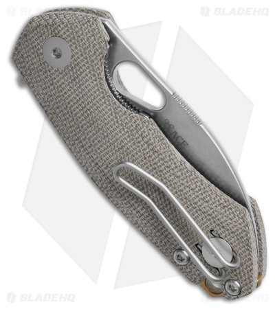 GiantMouse Vox/Anso Riv Liner Lock Knife Green Micarta (2.5" Stonewash)
