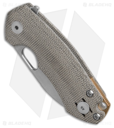 GiantMouse Vox/Anso Riv Liner Lock Knife Green Micarta (2.5" Stonewash)