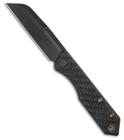 Heretic Jinn Slip Joint Knife MagnaCut Carbon Fiber w/ Bronze (3" Black DLC)