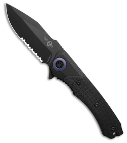 Heretic Knives Wraith V3 Drop Point Knife Integral Ti/CF  (3.8" Black Serr)