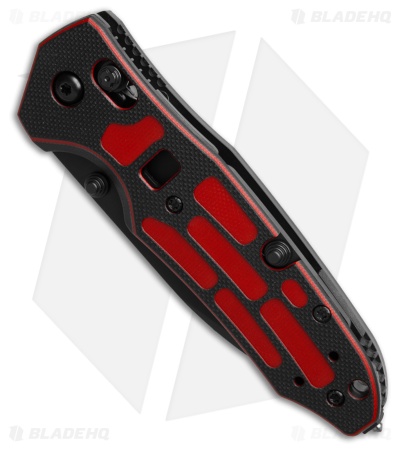 Hogue HK First Response Tool Able Lock Knife Red/Black G-10 (3.5" Black Serr)