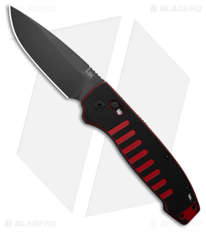 Hogue Ballista XL Automatic Knife Black/Red ChromaCut G-10