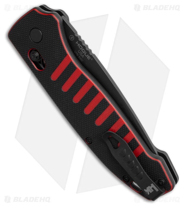 Hogue Ballista XL Automatic Knife Black/Red ChromaCut G-10