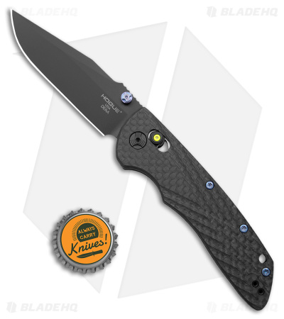 Hogue Knives Deka Clip Point Knife Black Carbon Fiber (3.25" Black DLC 20CV)
