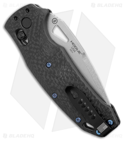 Hogue SIG K320 AXG Drop Point Manual Folding Knife Carbon Fiber (3.5" Stonewash)