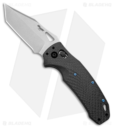 Hogue SIG K320 AXG Tanto Manual Folding Knife Carbon Fiber (3.5" Stonewash)