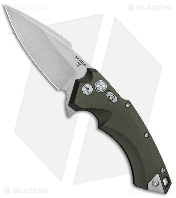 Hogue Folding Knife | X-5 Spear Point Flipper OD Green 4
