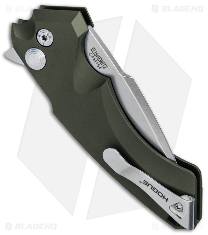 Hogue Folding Knife | X-5 Spear Point Flipper OD Green 4