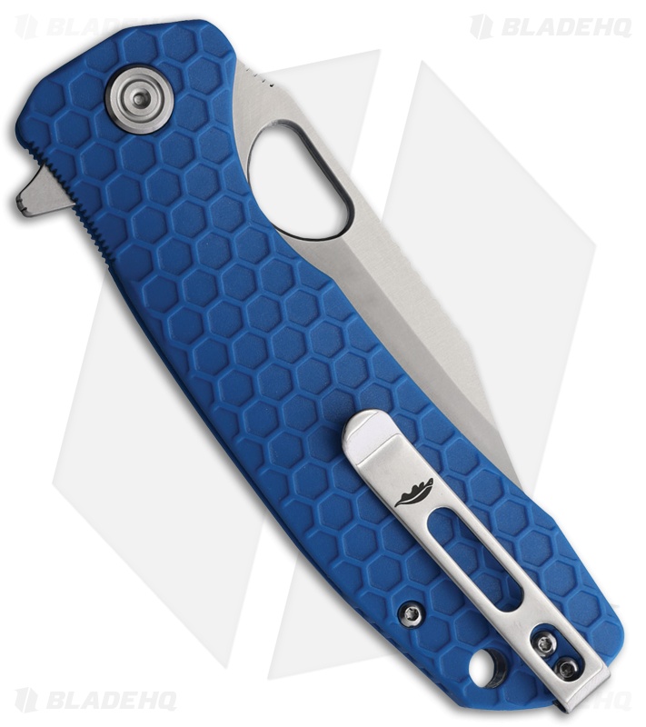 Honey Badger Knives Large Flipper Clip Point Blue FRN (3.625" Satin)
