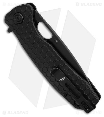 Honey Badger Knives Large Flipper D2 Drop Point Black FRN (3.625" Black) HB1350