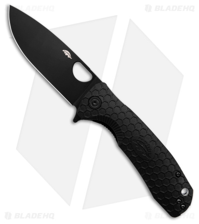 Honey Badger Knives Large Flipper D2 Drop Point Black FRN (3.625" Black) HB1350