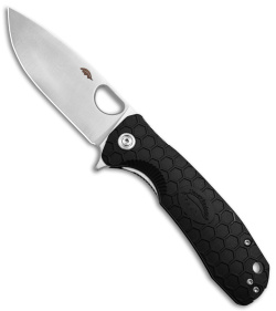 Honey Badger Knives Large Flipper Drop Point Black FRN (3.6" Satin) HB1008