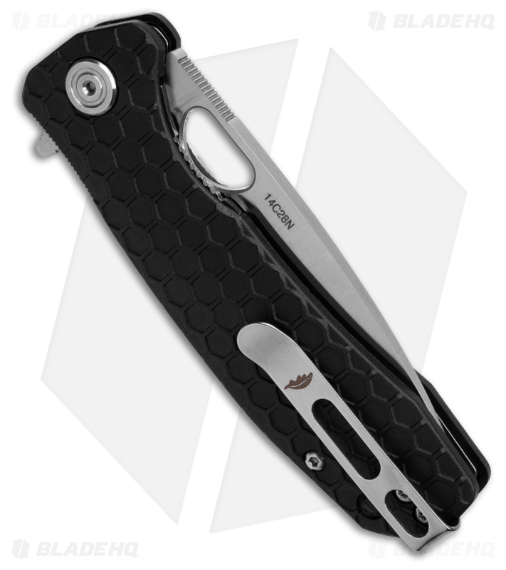 Honey Badger Knives Medium Flipper Knife Sandvik 14C28N Black FRN (3.25" Satin) 