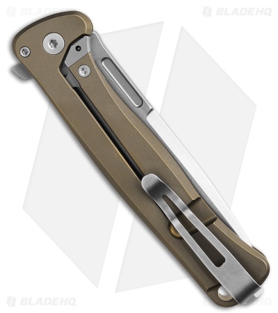 LionSteel Emmet Integral Frame Lock Knife Bronze Ti/Gold Marble CF (2.8" SW)