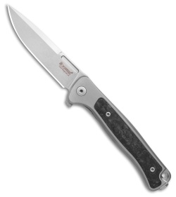 LionSteel Emmet Integral Frame Lock Knife Gray Titanium/Carbon Fiber (2.8" SW)