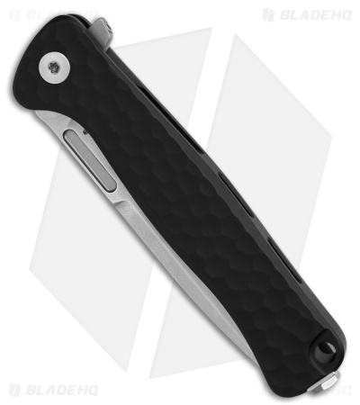 LionSteel Emmet Integral Frame Lock Knife Hammertone Black Al (2.8" SW)