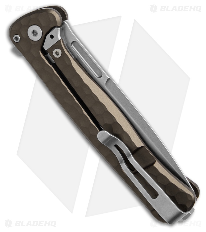 LionSteel Emmet Integral Frame Lock Knife Hammertone Earth Al (2.8" SW)