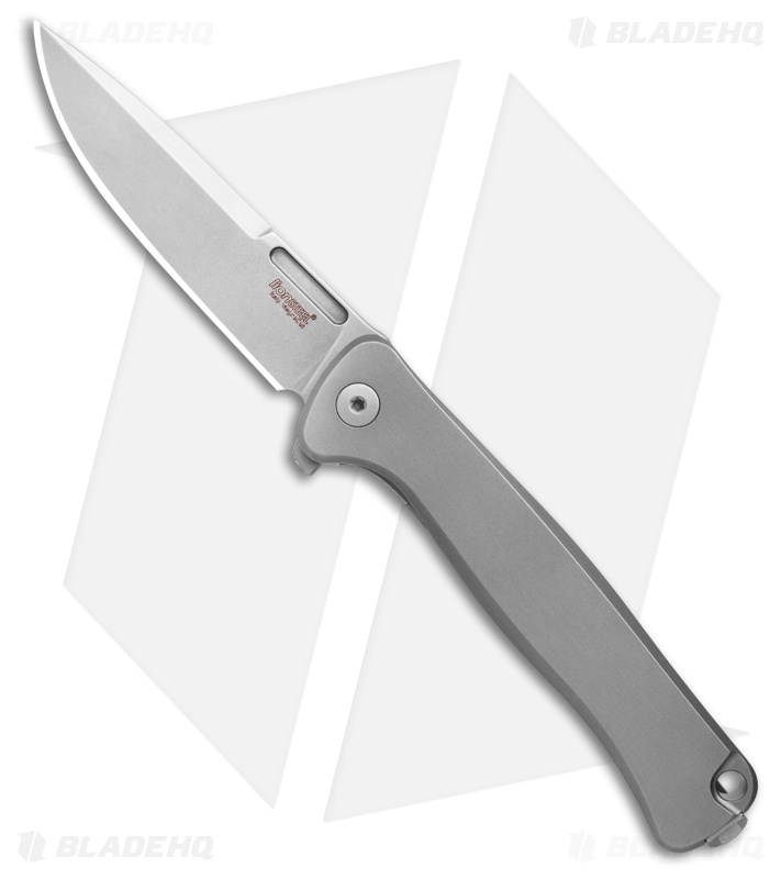 LionSteel Emmet Integral Frame Lock Knife Smooth Titanium (2.8" SW)