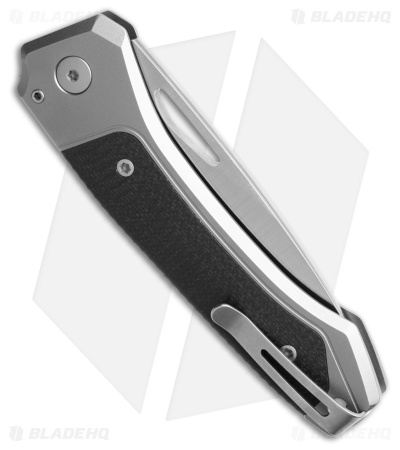 LionSteel Twain MagnaCut Button Lock Knife Titanium/Black G-10 (3" Satin)