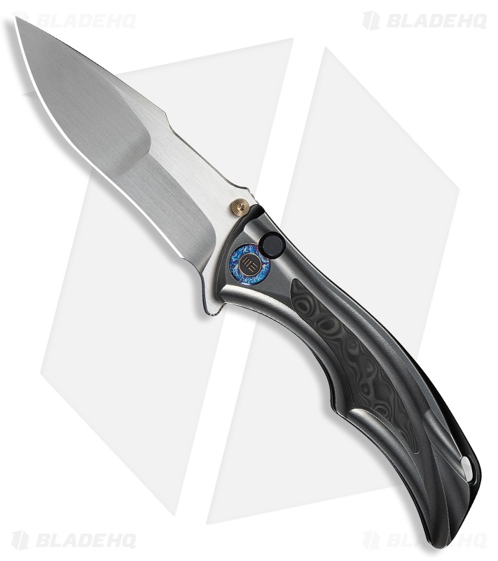 WE Knife Co. Tighe Down Button Lock Integral Knife Ti + Rose CF (4" Hand Satin)