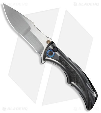 WE Knife Co. Tighe Down Button Lock Integral Knife Ti + Rose CF (4" Hand Satin)