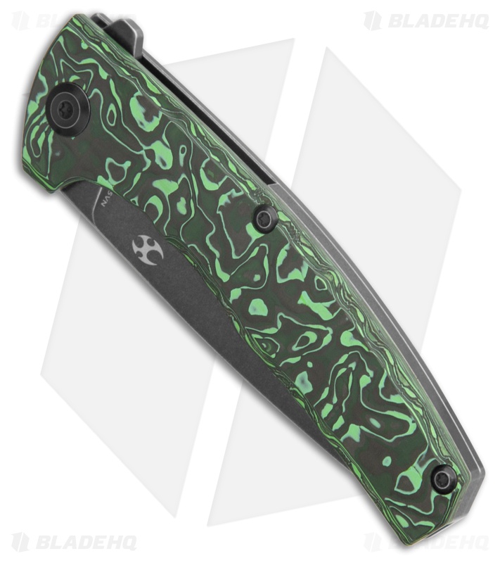 Kansept AGI Frame Lock Green Carbon Fiber/Titanium + S35VN